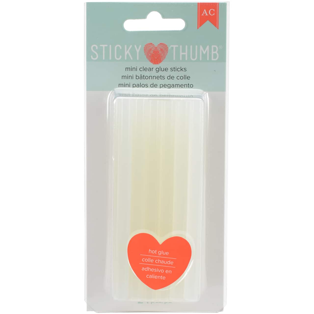 Sticky Thumb&#xAE; Clear Mini Hot Glue Sticks, 24ct.